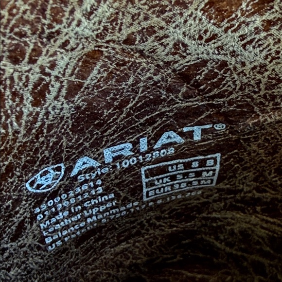 Ariat Brown Boots with Teal Embroidery Country Festival or Nashville Girls Trip - Picture 4 of 5